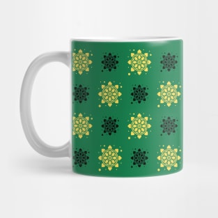 Black And Yellow Buffalo Plaid Pattern Mug